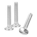 1 4-20x1-1 2 Carriage Bolt 10pcs Round Head Square Neck Screws 304 Stainless Steel Fully Threaded Silver 