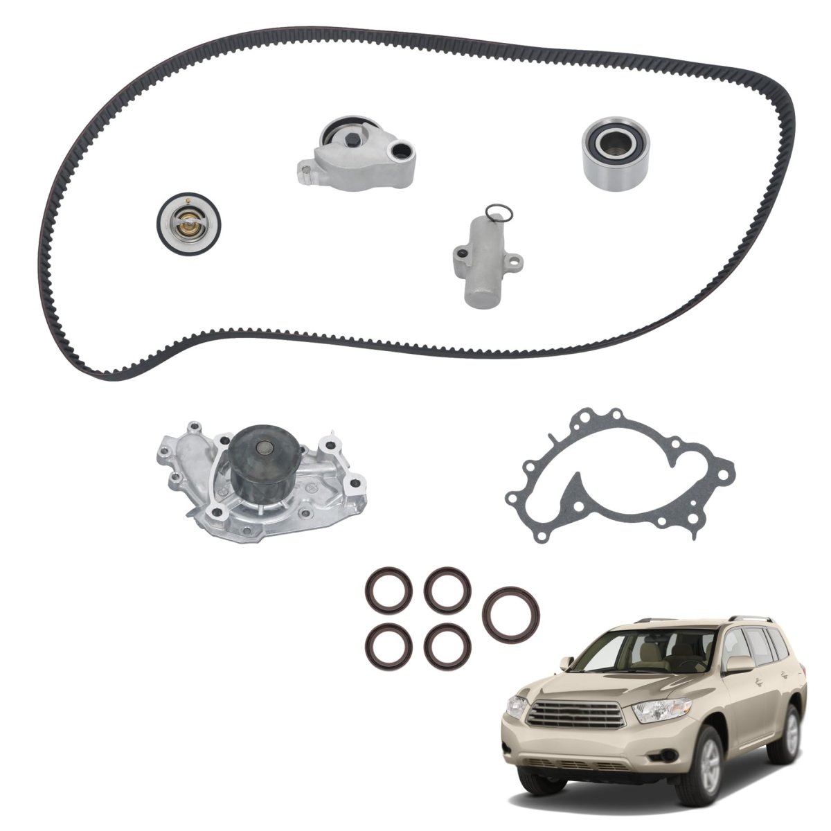 Timing Belt Water Pump Kit Replacement For Es300 0l 2002-2003 Rx330 3 3l 2004-2006