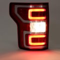 Hecasa Led Tail Light Compatible With 2018-2020 Ford F-150 F150 Pickup Xl Xlt Tube Bar Rear Brake Lamps Taillights Red Lens