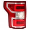 Hecasa Led Tail Light Compatible With 2018-2020 Ford F-150 F150 Pickup Xl Xlt Tube Bar Rear Brake Lamps Taillights Red Lens