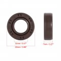 X Autohaux 12mm 22mm 7mm Fluorine Rubber Double Lip Tc Oil Shaft Seal Brown For Car