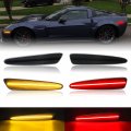 R F Auto 4pcs Smoked Lens Led Side Marker Lights For Corvette C6 2005-2013 Z06 Zr1 Grand Sport Carbon Amber Red Sidemarker 