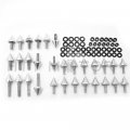 Httmt Mt215-002- Silver Motorcycle Spike Fairing Bolts Compatible With 2001 2002 2003 Suzuk Gsx-r Gsxr 600