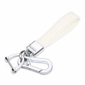 Genuine Leather Car Keychain With 360 Degree Rotatable Snap Swivel Heavy Duty Metal Key Chain Holder And Anti Lost D Ring For 