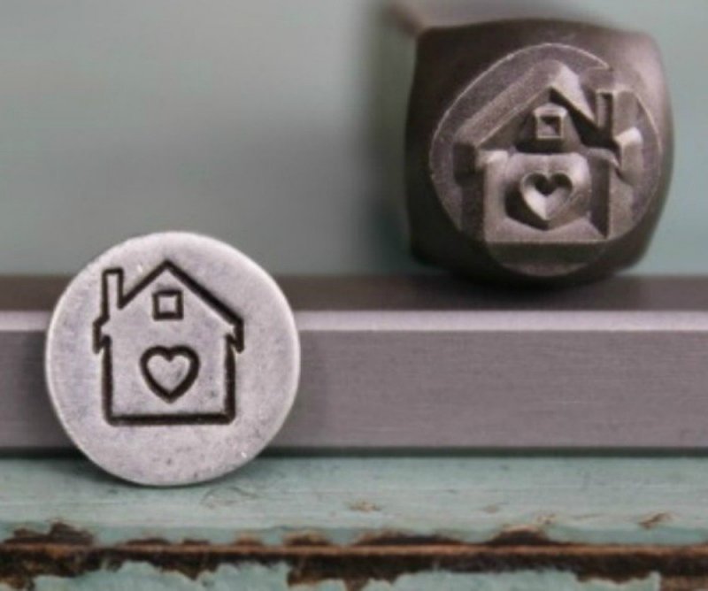 Supply Guy 8mm House With Heart Metal Punch Design Stamp Ch-27