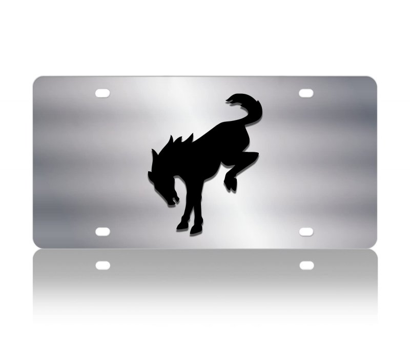 Eurosport Daytona- For 2021-2023 Ford Bronco Logo Only Stainless Steel License Plate