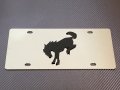 Eurosport Daytona- For 2021-2023 Ford Bronco Logo Only Stainless Steel License Plate 