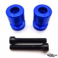 Blue Swingarm Spools 8mm Thread For Rc51 Rvt1000r 2000 To 2006 Billet Aluminum Frame Sliders Pair