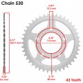 Caltric Drive Chain And Sprockets Kit Compatible With Triumph Legend 900 Tt 1999 2000 2001