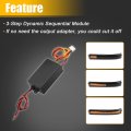 2pcs Led Flash Module Universal Taillight Controller Car Tail Light 3-step Sequential Dynamic Chase Strip Boxes 12v