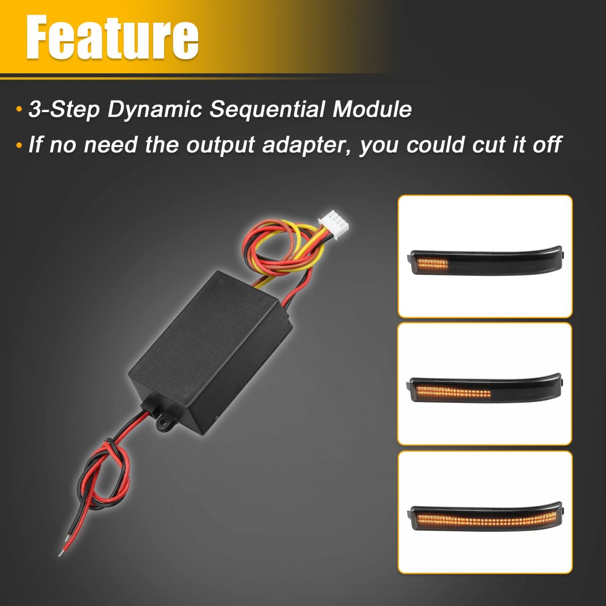 2pcs Led Flash Module Universal Taillight Controller Car Tail Light 3-step Sequential Dynamic Chase Strip Boxes 12v