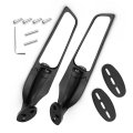Motorcycle Rearview Mirror 1 Pair Front Upper Adjustable Swivel Side Mirrors For Honda Kawasaki Suzuki Yamaha Convex Lens 54in