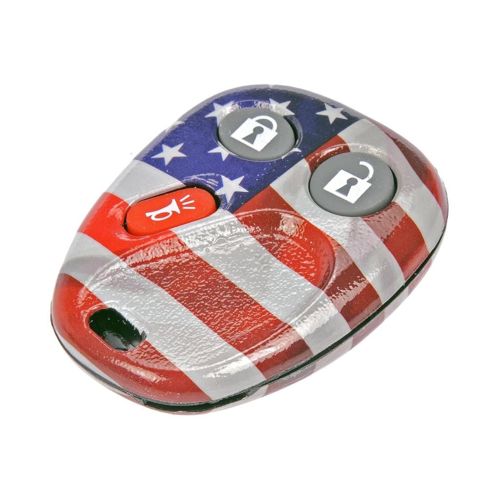 Keyless Remote Case For 2004 Gmc Sierra 2500 3 Button Plastic Shell With Lock Unlock And Alarm Functions Red White Blue Colors