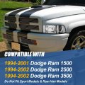 Auto Dynasty 4pcs Factory Style Headlights Assembly And Corner Lamp Compatible With Dodge Ram 1500 2500 3500 Non-sport Models