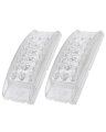 2 Pack 6 In Led Side Marker Clearance Trailer Lights Clear Lens Red Light Waterproof Rectangle Vehicle For Truck Rv Bus And 