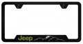 Au-tomotive Gold Inc Officially Licensed Uv Print Logo On Black Polycarbonate Notched License Plate Frame For Jeep Mountain