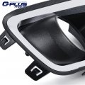 G-plus Fog Light Lamps Compatible With 2015-2019 Chevy Colorado Smoke Lens W Chrome Trim Bezel Cover Switch Replacement One