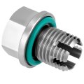 Stainless Steel M14 1-1 5 X 15mm Oversize Oil Drain Plug Self Tapping Pan Thread Repair Kit With Hex Key O-rings And Copper 