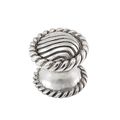 Vicenza Designs K1047 Sanzio Lines Knob Small Polished Silver 