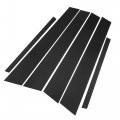1 Set Gloss Black Carbon Fiber Pattern Car Door Window Pillar Posts Cover Trim Exterior Stickers For Bmw 3 Series E46 318i 320i 