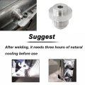 An6 6an Weld On Male Bung 6061t6 Aluminum Fitting With 1 2 Diameter 2pack