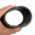X Autohaux 76-102mm 3 -4 Id Straight Silicone Reducer Hose Coupler Intercooler Tube Black For Car Intake Piping