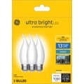 Ultra Bright Led Light Bulbs 100w Equivalent Daylight 5000 Kelvin Frosted Decorative Ca12 Candle Lights Medium E26 Base 3 Pack
