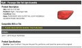 Right Passenger Side Outer Tail Light Assembly Quarter Panel Mounted Compatible With 2017-2019 Nissan Pathfinder