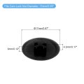 40pcs Screw Cap Covers 17mm Waterproof Plastic Decorative Caps For Phillips Cam Lock Nuts Self-tapping Screws Black