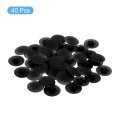 40pcs Screw Cap Covers 17mm Waterproof Plastic Decorative Caps For Phillips Cam Lock Nuts Self-tapping Screws Black