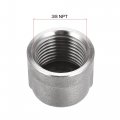 Uxcell 304 Stainless Steel Pipe End Cap Fitting 3 8 Npt Female Thread Plug 2pcs