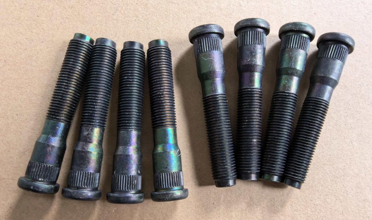 Wantone Racing 8pcs M14-1 50 Serrated Rear Wheel Stud 610-565 15 9mm Knurl 81 7mm Length Replacement For 2003-2016 Ford F-450