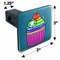 Cute Kawaii Lazy Cat In Rainbow Cupcake Tow Trailer Hitch Cover Plug Insert