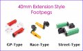 Autobahn88 Motorcycle Footpeg Front Rider Street-type With 40mm-extension Compatible Buell Xb12r Firebolt 2004 Blue