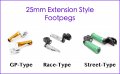 Autobahn88 Motorcycle Footpeg Front Rider Street-type With 40mm-extension Compatible Buell Xb12r Firebolt 2004 Blue