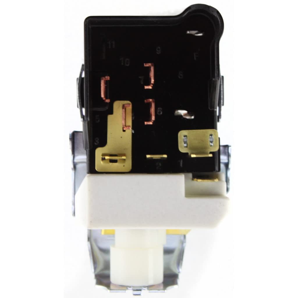 Headlight Switch For Buick Special 1964 1965 1966 1967 Blade Type With 8 Prong Male Terminal Black Replacement Part