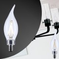 Satco 5 5w Ca10 Led Light Bulb 5000k Natural 500 Lumens Clear Flame Tip 300 Degree Beam E12 Candelabra Base 92 Cri Dimmable Wet 