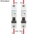 Baomain 16a Ac Miniature Circuit Breaker 400v 50hz 6000a 1 Pole C65 Mcb Din Rail Mount Mbm6c-1p