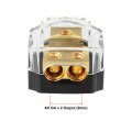 1pcs 0 2 4 Gauge In 8 Out Way Copper Stereo Amp Power Ground Distribution Block For Car Audio Splitter