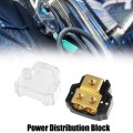 1pcs 0 2 4 Gauge In 8 Out Way Copper Stereo Amp Power Ground Distribution Block For Car Audio Splitter