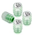 Official Dodge Srt Hellcat White Green Glow In The Dark Tire Valve Caps Set Of 4 Universal Fit Plastic Stem 0 6 X 75 