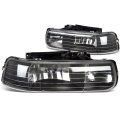 Auto Dynasty Black Housing Headlgiht Head Lamps Tool Kit Compatible With Chevy Silverado Surburban Tahoe Gmt800 99-06