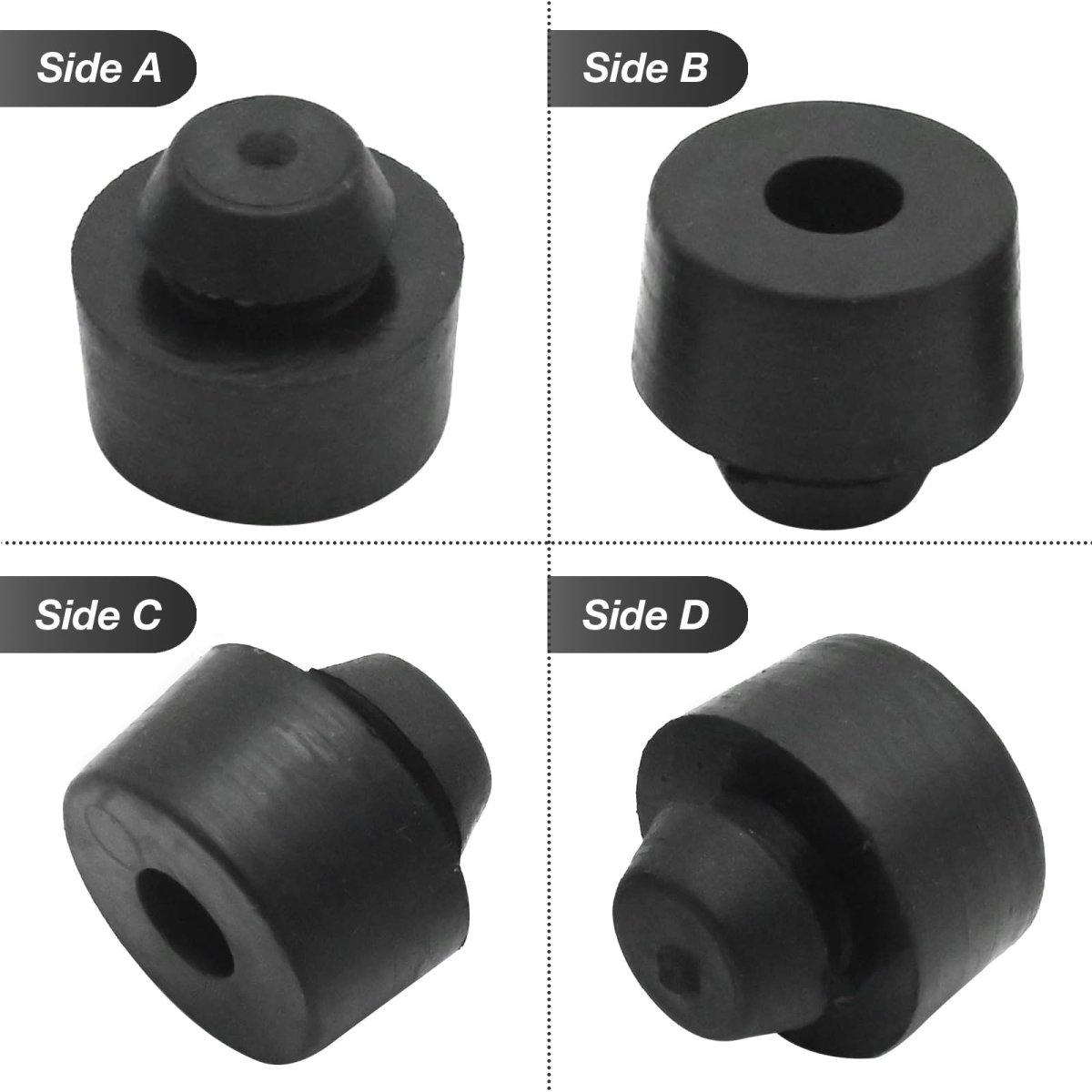 4 Pack 90541-11015 Tailgate Stop Bumpers Cushion Bushings Rubber Bumper For Toyota Tacoma 2005 2021 And Tundra 2000