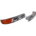 National Rv Tropical 2003-2007 Motorhome Pair Left Right Diamond Clear Chrome Front Lamps Turn Signal Lights
