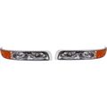 National Rv Tropical 2003-2007 Motorhome Pair Left Right Diamond Clear Chrome Front Lamps Turn Signal Lights