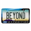 Ford Logo Expedition Waterfall Graphic Black Metal License Plate Frame
