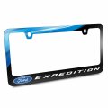 Ford Logo Expedition Waterfall Graphic Black Metal License Plate Frame