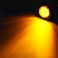 Partsam 2pcs Amber 9led Marker Clearance Lights Flush Mount Wiht Grommet And Pigtail Clear Lens 2 Inch Round Led Trailer