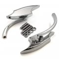 Chrome Adjustable Motorcycle Rear View Side Mirrors 8mm 10mm For Cafe Racer Yamaha Suzuki Universal Fit Street Bike Chopper 