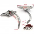 Chrome Adjustable Motorcycle Rear View Side Mirrors 8mm 10mm For Cafe Racer Yamaha Suzuki Universal Fit Street Bike Chopper
